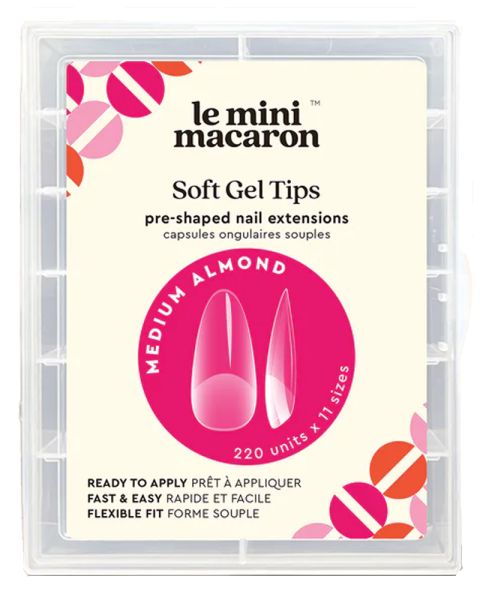 Le Mini Macaron Soft Gel Tips Medium Almond