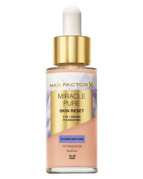 Max Factor Miracle Pure Skin Reset 2 In 1 Foundation 10-30 Fair Max Factor Miracle Pure Skin Reset 2 In 1 Foundation 10-30 Fair