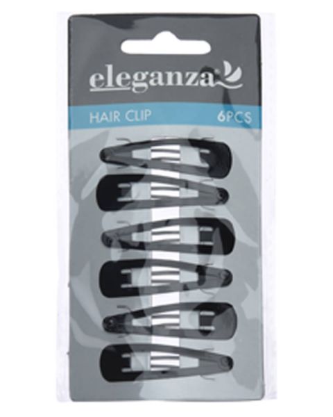 Eleganza Sorte Hårspænder 4.7cm (U)